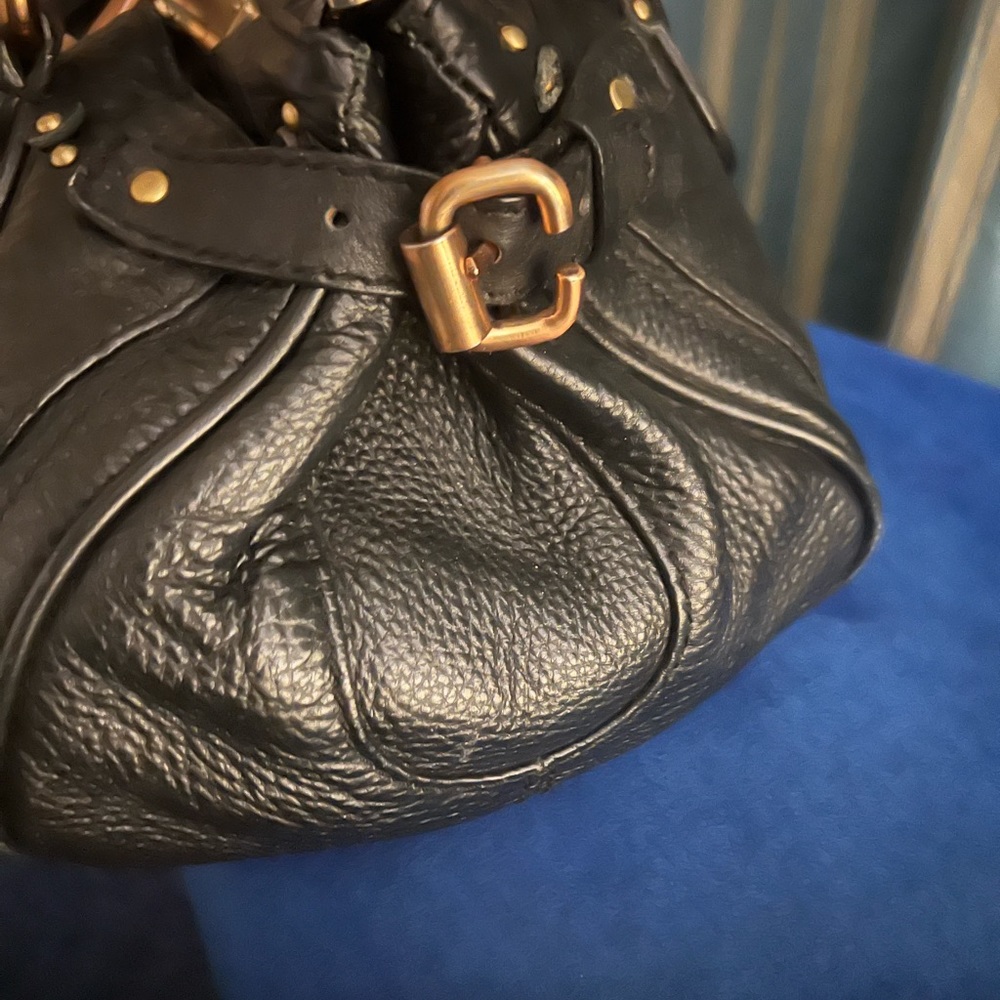Chloe Black Leather Hobo with Gold Hardware